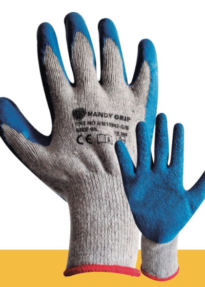 12.- GUANTE DE POLIALGODÓN PALMA LATEX AZUL