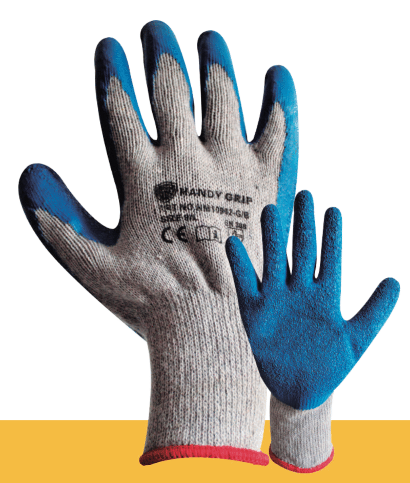 12.- GUANTE DE POLIALGODÓN PALMA LATEX AZUL
