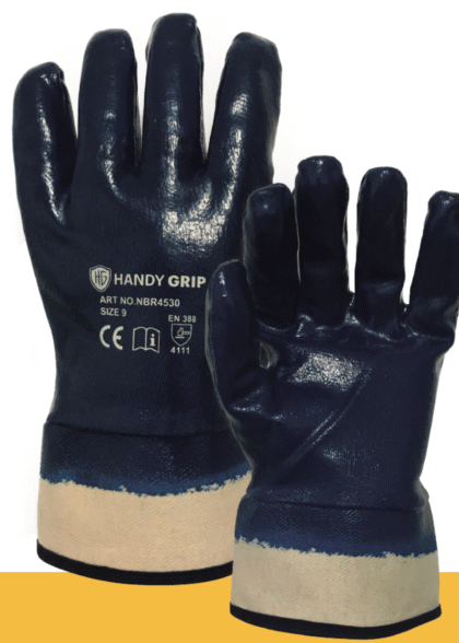 17.- GUANTES DE NITRILO PUÑO SEGURIDAD