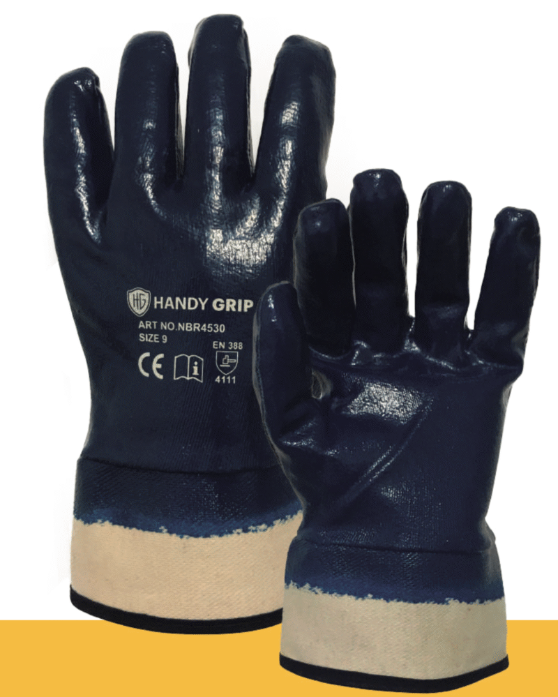 17.- GUANTES DE NITRILO PUÑO SEGURIDAD