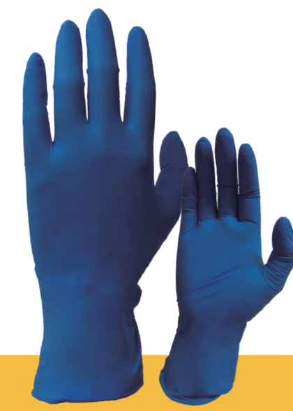 20.- GUANTES DE NITRILO DESECHABLE AZUL:CAJA