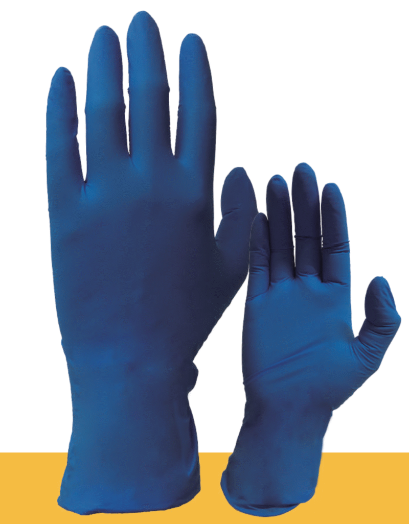 20.- GUANTES DE NITRILO DESECHABLE AZUL:CAJA