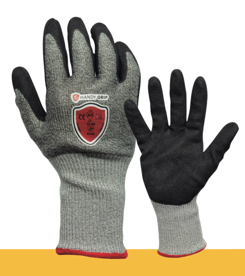 DOCENA DE GUANTES ANTICORTE NIVEL 5 CON PALMA DE NITRILO ARENOSO