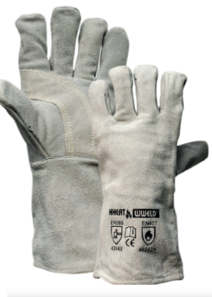 GUANTES SOLDADOR GRIS KEVLAR REFUERZO PALMA