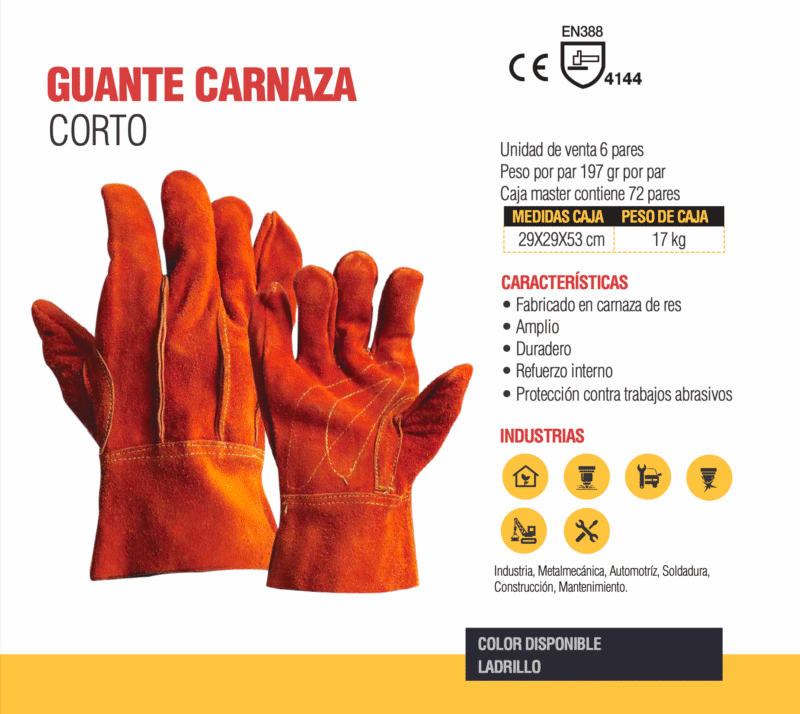 40.- GUANTES DE CARNAZA CORTO IMPORTADO