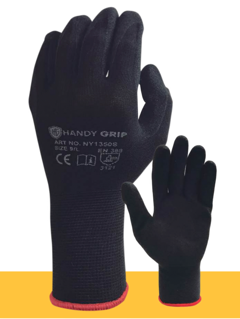 5.- GUANTES DE NYLON CON PALMA DE NITRILO ARENOSO