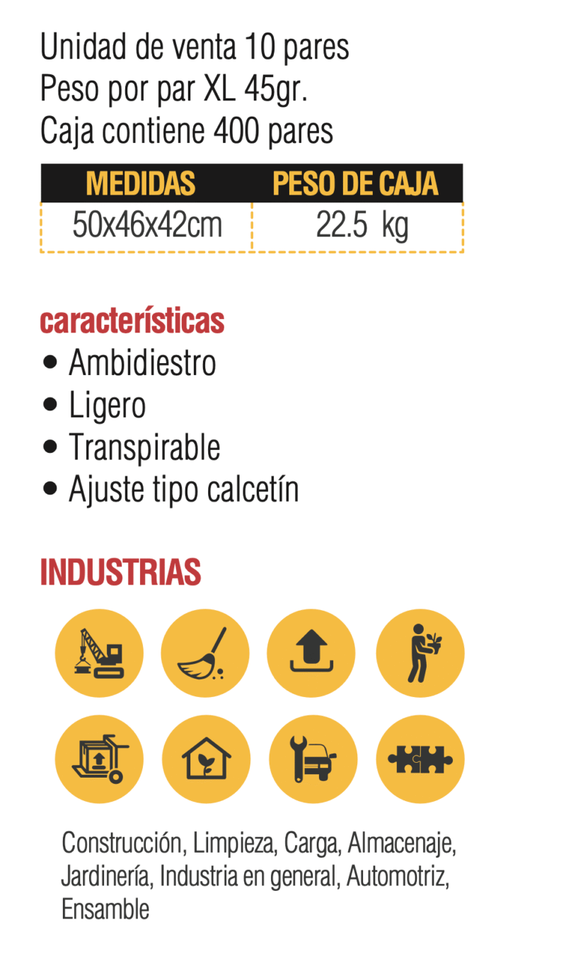 10 PARES DE GUANTES DE ALGODÓN - Imagen 2