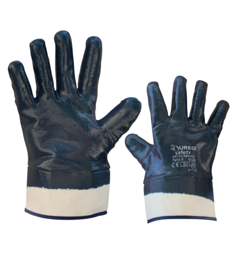 UREO 7.-GUANTES DE NITRILO PUÑO DE SEGURIDAD
